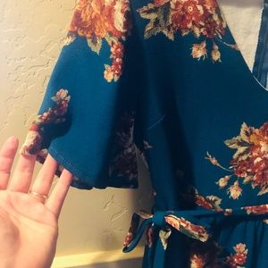 Long flowing flower dress